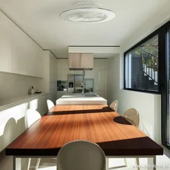 Moderne plafondventilator wit incl. LED><noscript><img width=