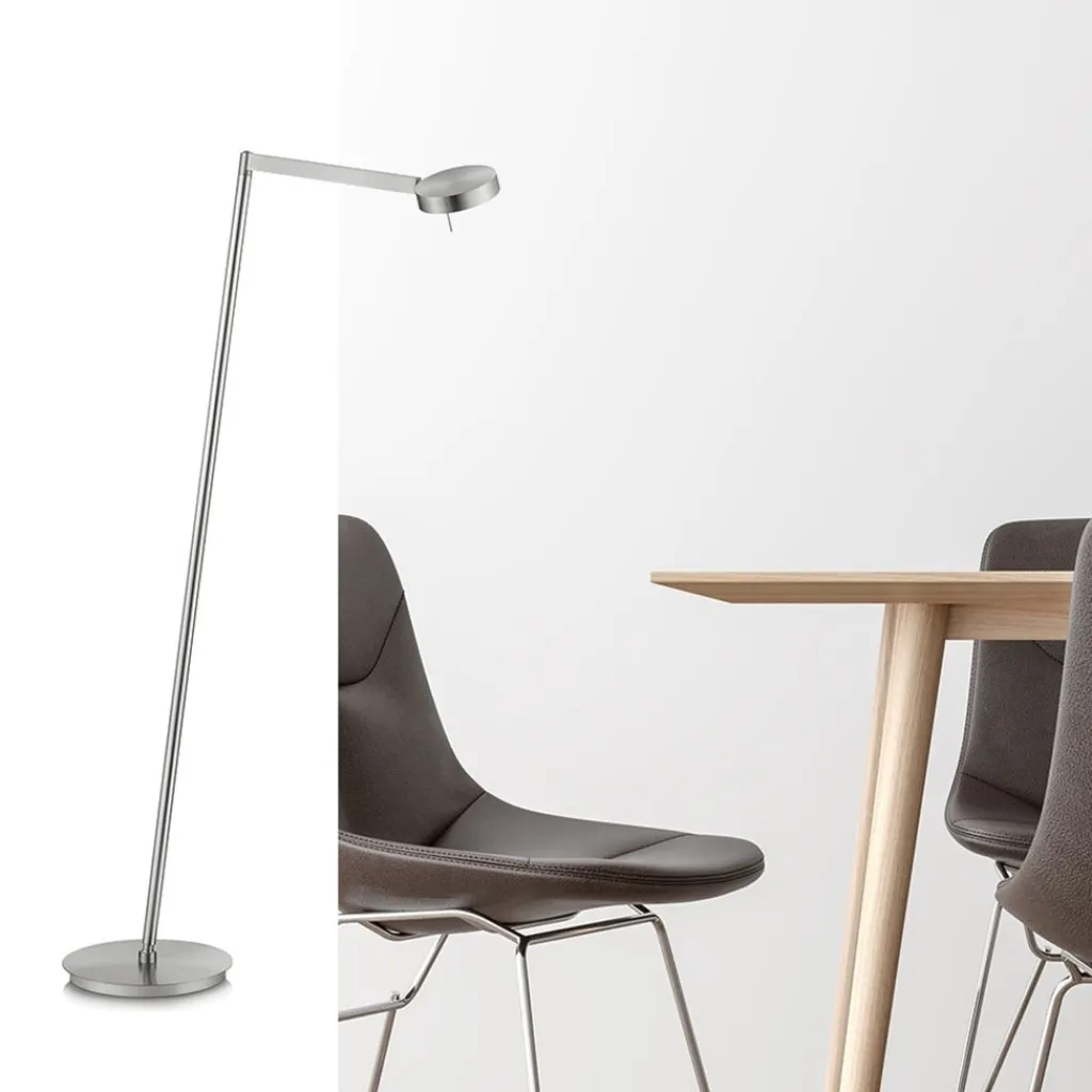 Moderne vloerlamp LED met touchdimmer - Nikkel>Straluma Flash Sale