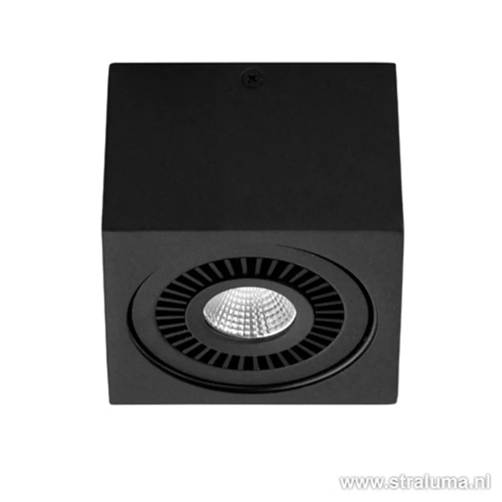 Opbouwspot box zwart 1-lichts led>Straluma Discount