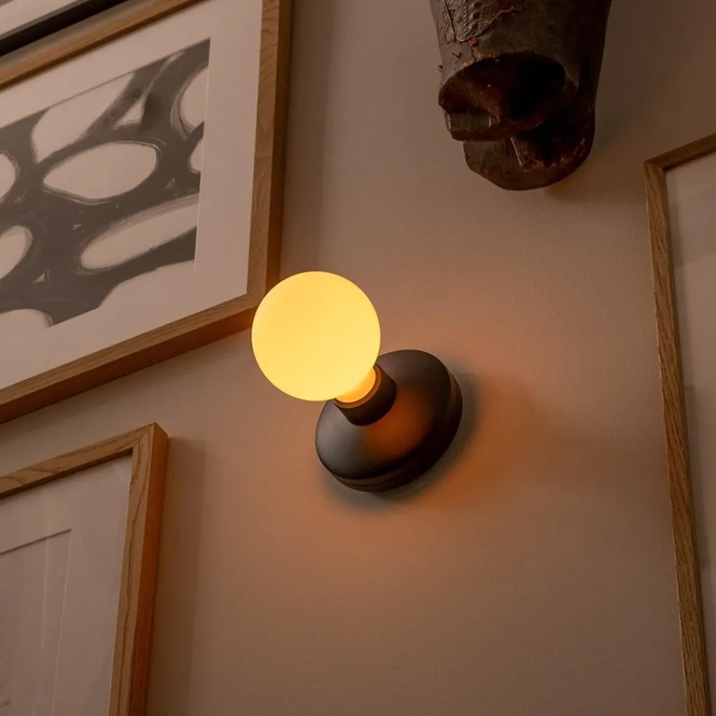 Oplaadbare wandlamp zwart incl frosted lichtbron>Straluma Fashion