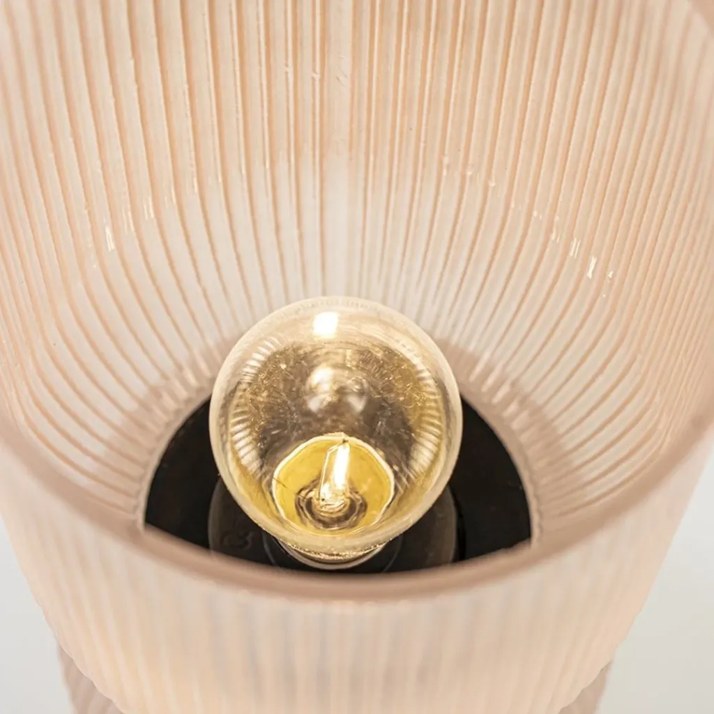 Oudroze glazen tafellamp Phoebe op batterijen van Light and living>Straluma Cheap