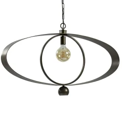 Ovale hanglamp brons metaal E27 + GU10>Straluma Clearance