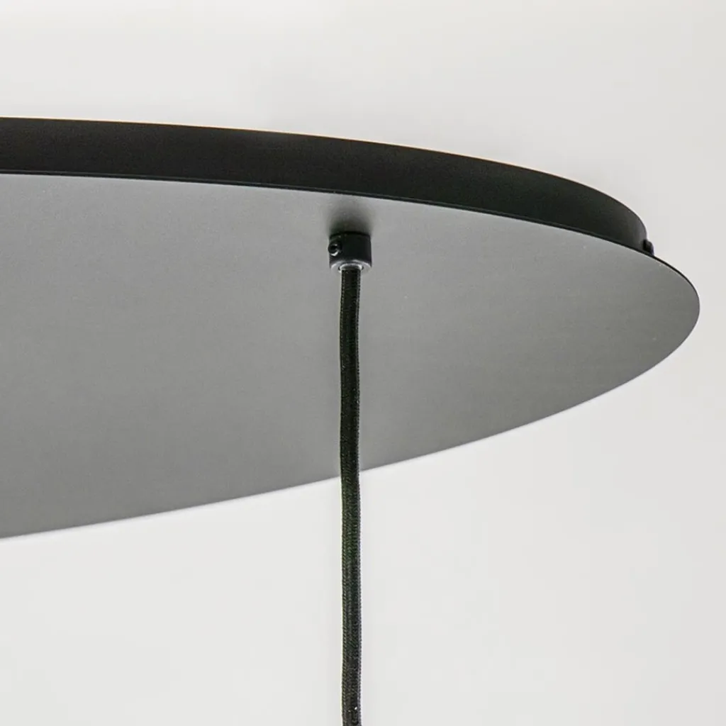 Ovale 5-lichts hanglamp met glazen bollen gold gradient>Straluma Hot