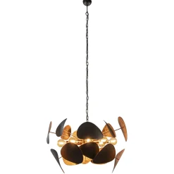 Ovale videlamp textured black met ambachtelijk brons>Straluma Discount