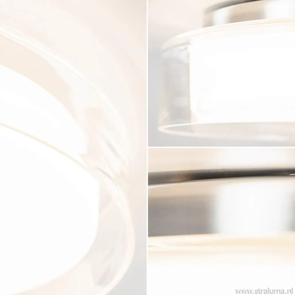 Plafondlamp chroom/clear IP44 3-step dim>Straluma Outlet