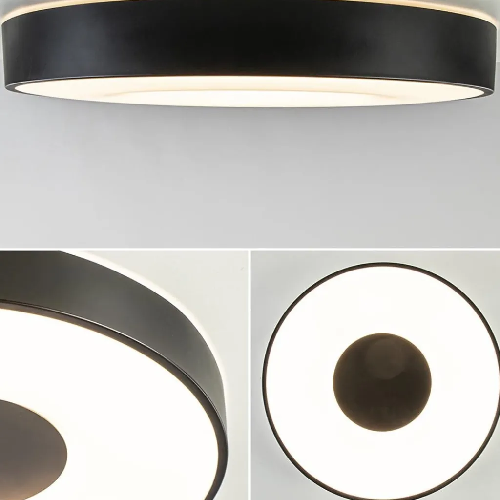 Plafondlamp Coin rond 50cm zwart CCT>Straluma Outlet