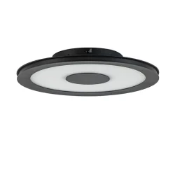 **Plafondlamp disc 32cm zwart 3-step dim>Straluma Hot