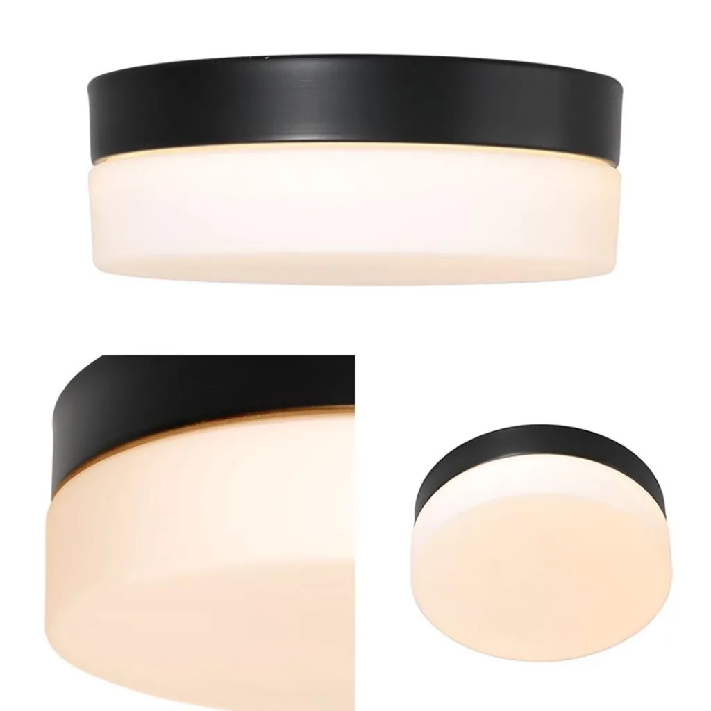 Plafondlamp Ikaro zwart 24cm 3-step dim>Straluma New