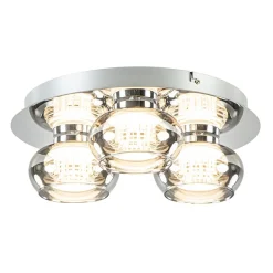 Plafondlamp 3-L chroom/smoke 3-step dim.>Straluma Sale