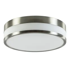 Plafondlamp nikkel/glas IP44 3-step dim.>Straluma Cheap