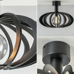 Plafondlamp Plywood zwart hout><noscript><img width=