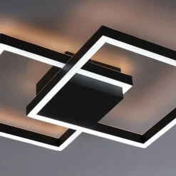 Plafondlamp Q-Marko smart vierk.zwart rgb/cct>Straluma Hot