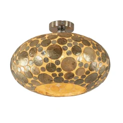 Plafondlamp Ufo goud schelpen 40cm>Straluma Clearance