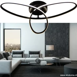 Plafondlamp 3-v eclips zwart 3-st.dimb.><noscript><img width=
