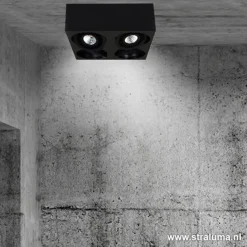 Plafondspot Eye box 4L zwart 3000k><noscript><img width=