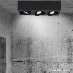 Plafondspot Eye 3L box zwart led 3000k><noscript><img width=