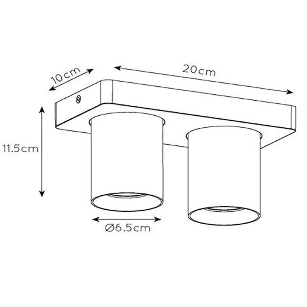Plafondspot 2-lichts gunmetal incl. gu10>Straluma Cheap