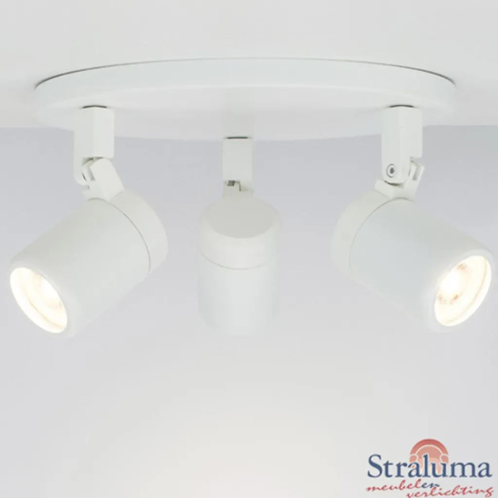 Plafondspot Rain 3L rond wit IP44>Straluma Cheap