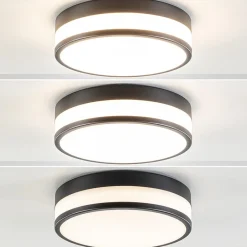 Plafonnière zwart/opaal glas 3-step dim IP44>Straluma Best