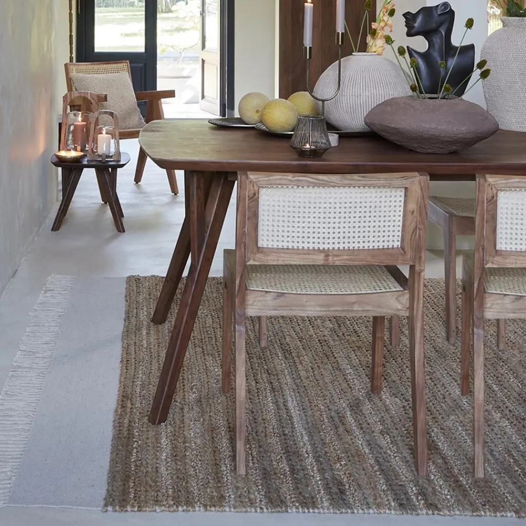 Rechthoekige eettafel Quenza acaciahout 200x100 cm>Straluma Online