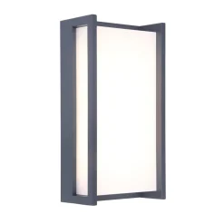 Rechthoekige LED buitenlamp donker grijs IP54>Straluma Sale