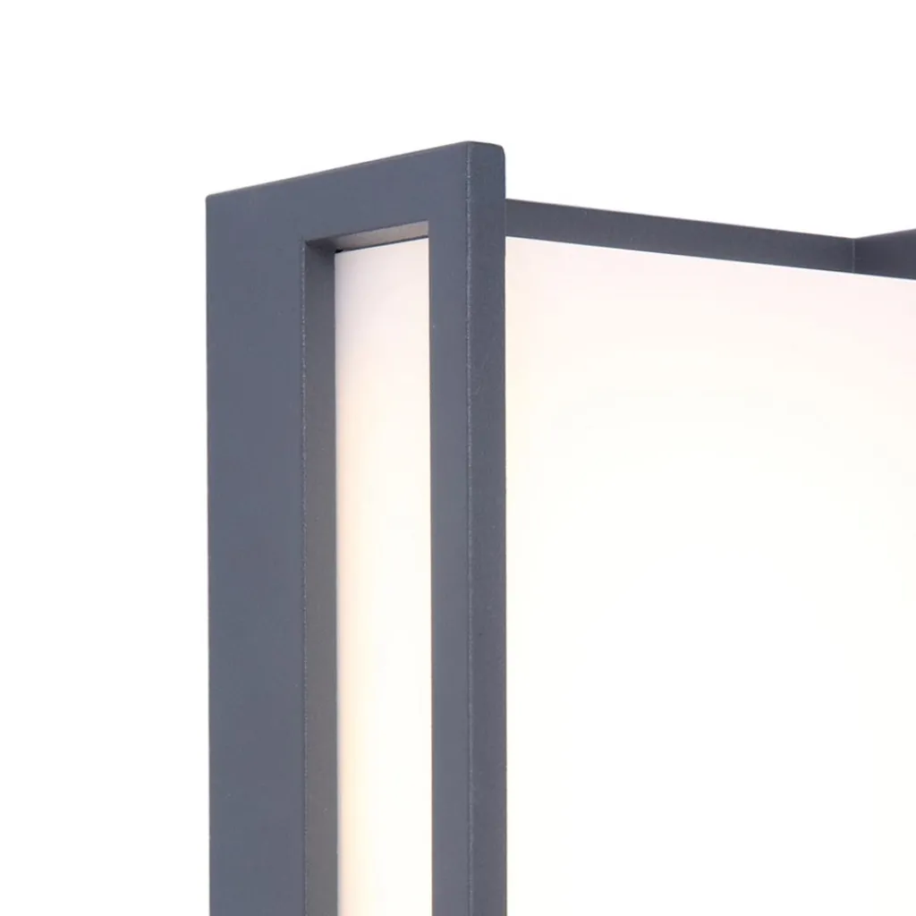 Rechthoekige LED buitenlamp donker grijs IP54>Straluma Sale
