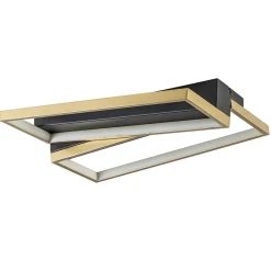 Rechthoekige LED plafondlamp zwart goud design>Straluma Clearance