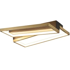 Rechthoekige LED plafondlamp zwart goud design>Straluma Clearance