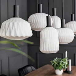 Retro 6-lichts hanglamp opaal glas met relief><noscript><img width=