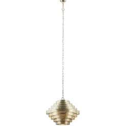 Ronde hanglamp metaal oud zilver 55 cm>Straluma Outlet