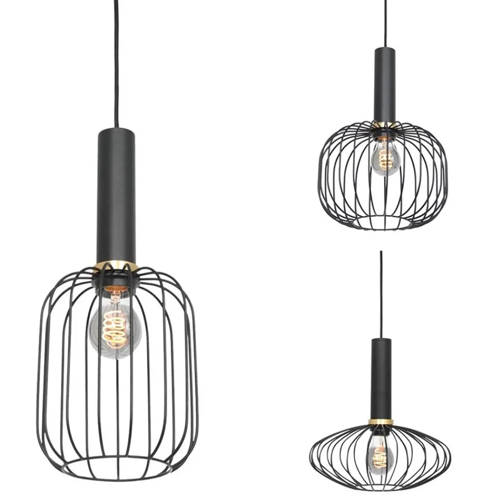 Ronde 3-lichts hanglamp met draadkappen divers>Straluma Cheap
