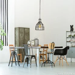 Ruw metalen hanglamp antiek zwart><noscript><img width=