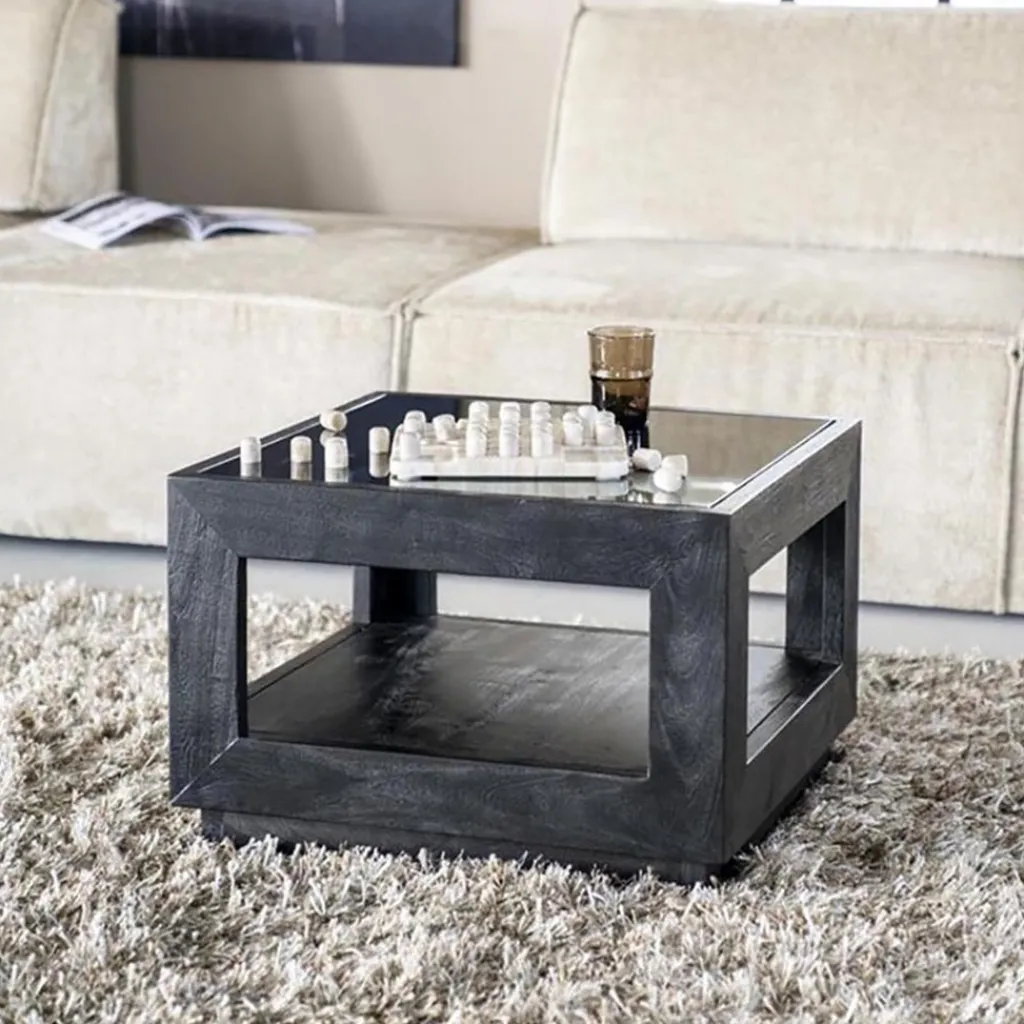 Salontafel Liam 60x60x40 cm - zwart>Straluma Best