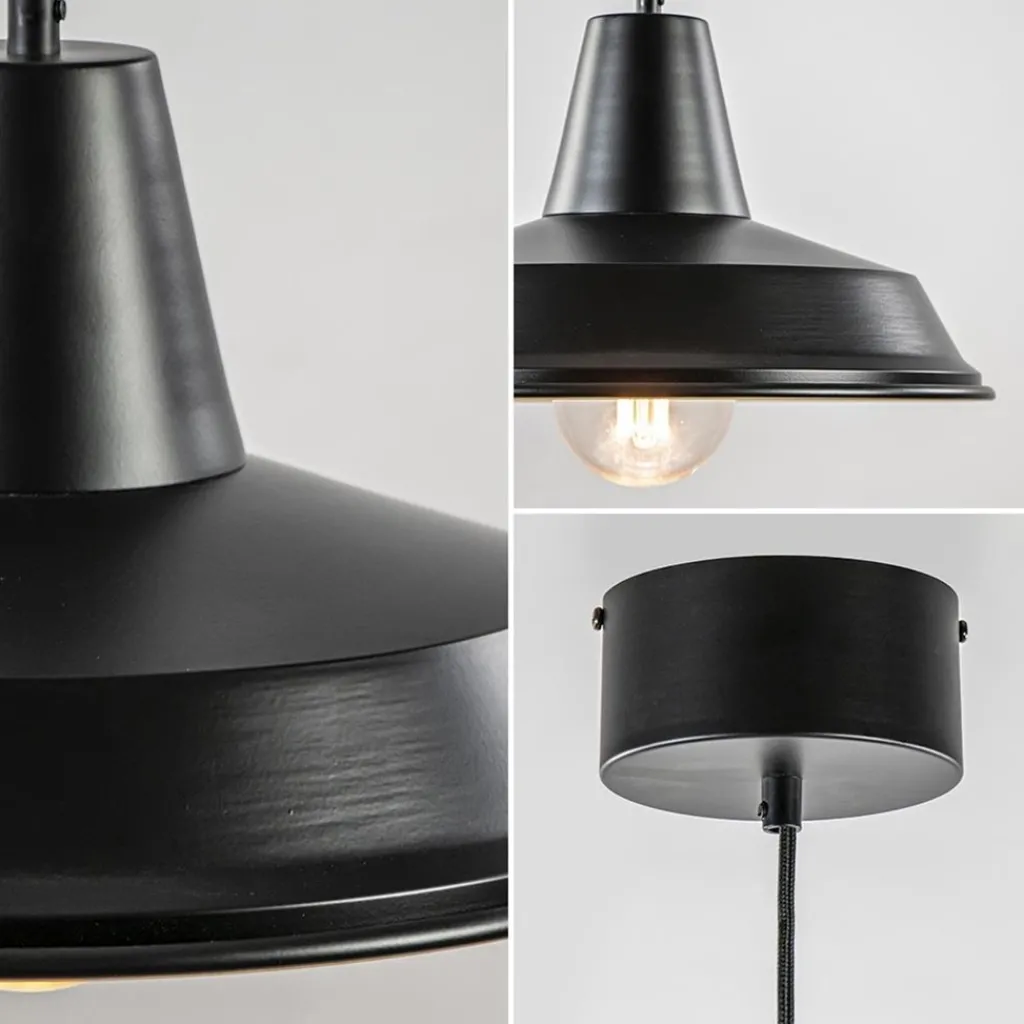 Scandinavische hanglamp zwart met goud 36 cm>Straluma Discount