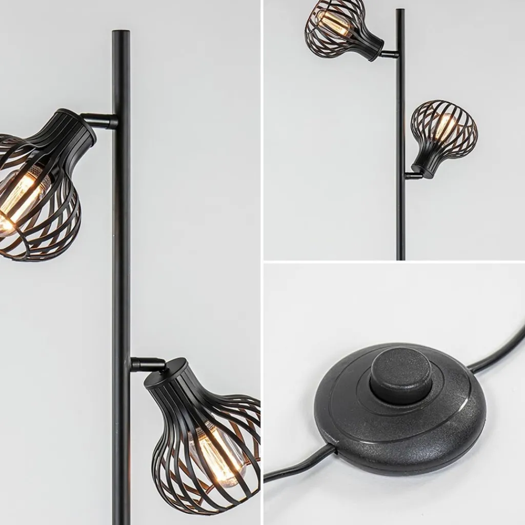 Scandinavische 2-lichts vloerlamp met draadkapjes>Straluma Online