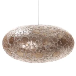 Schelpen hanglamp coin goudbruin groot>Straluma Sale