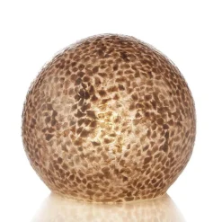 Schelpen tafellamp bol 40 cm creme-goud>Straluma Best