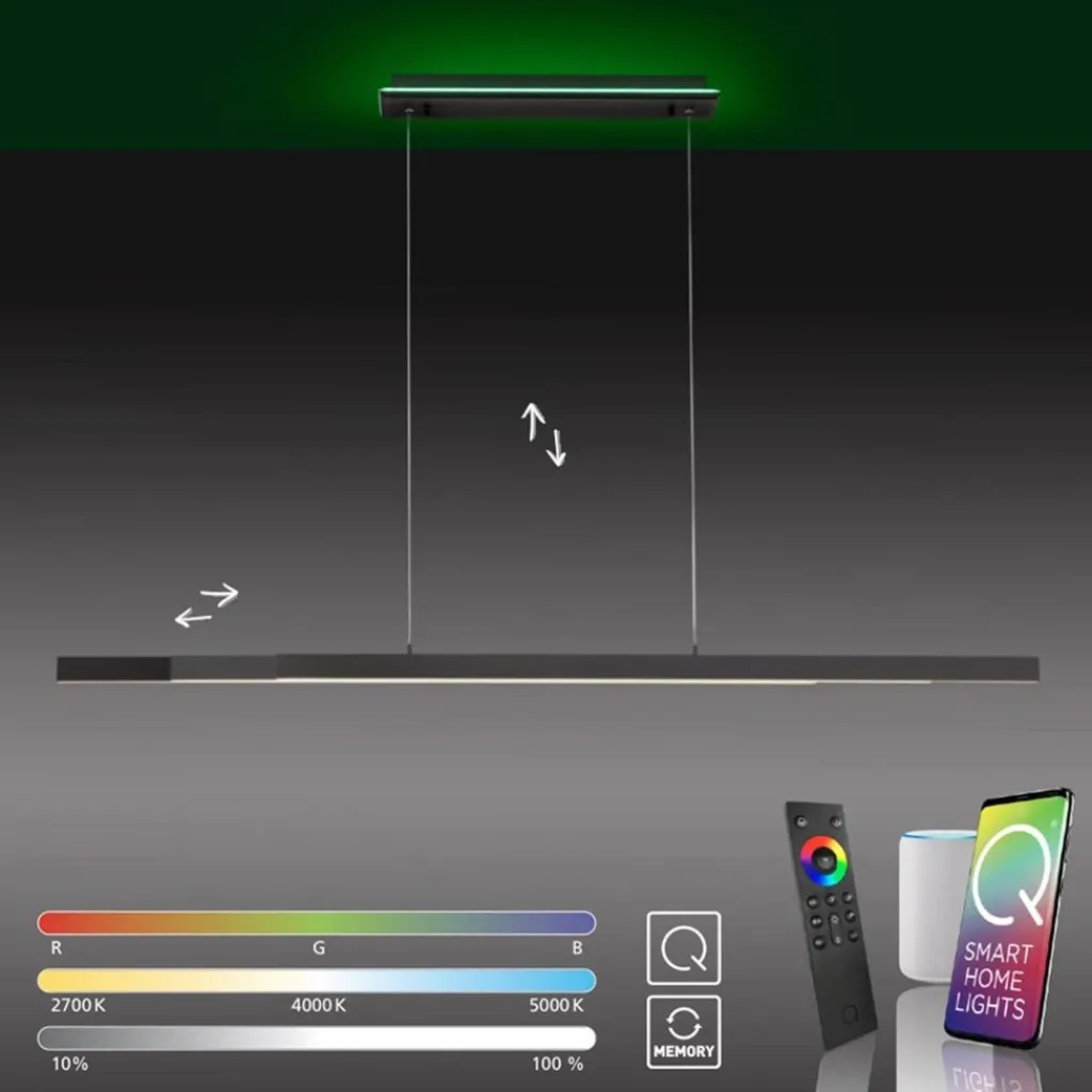 Smart hanglamp mat zwart verstelbaar>Straluma Shop