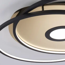 Smart plafondlamp goud met zwart dimbaar>Straluma Online