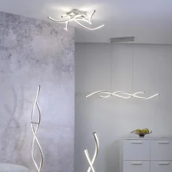 Smart plafondlamp spiraal nikkel modern><noscript><img width=