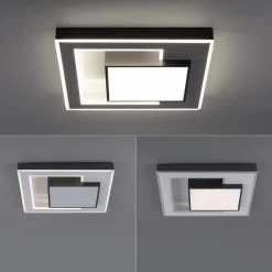 Smart plafondlamp zwart met grijs vierkant>Straluma Outlet