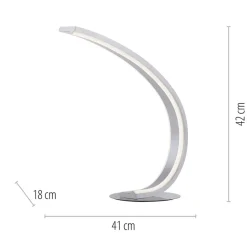 Smart tafellamp boog aluminium met LED><noscript><img width=