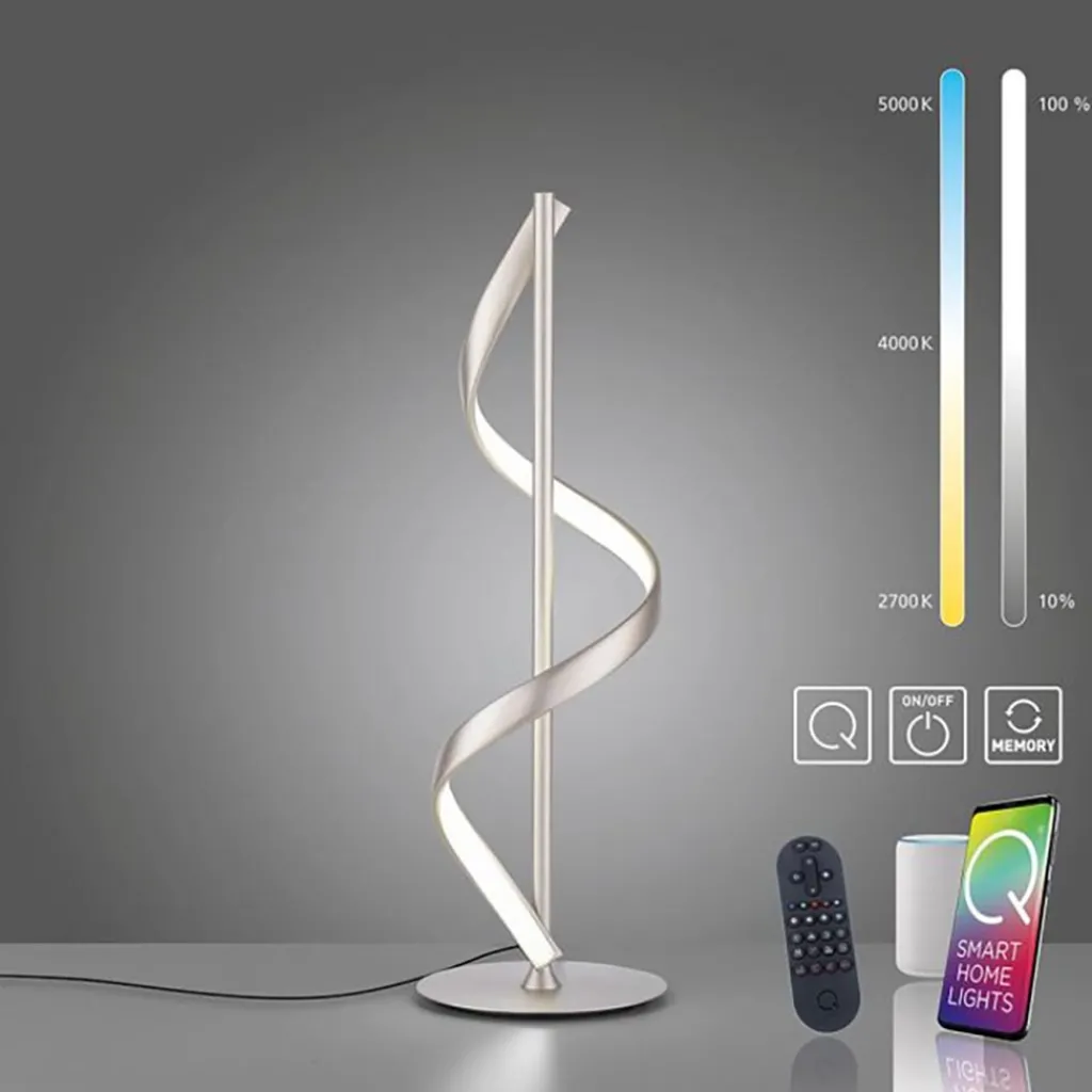 Smart tafellamp LED dimbaar staal>Straluma Outlet
