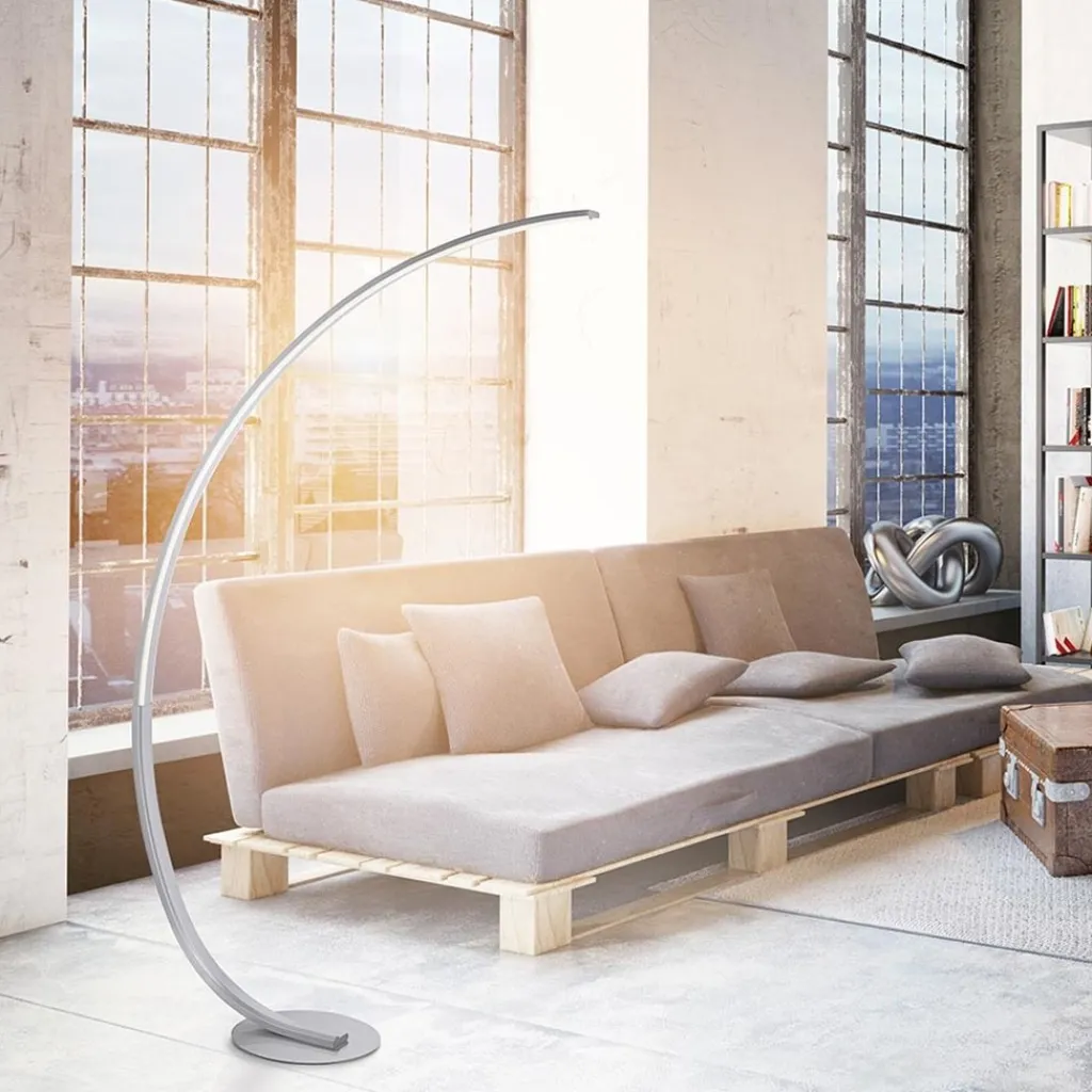 Smart vloerlamp boog aluminium inclusief dimbaar LED>Straluma Sale