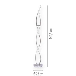 Smart vloerlamp spiraal 2-lichts nikkel><noscript><img width=