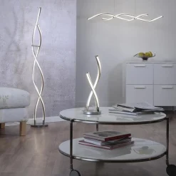 Smart vloerlamp spiraal 2-lichts nikkel><noscript><img width=
