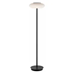Smart vloerlamp zwart met wit glas dimbaar>Straluma Sale
