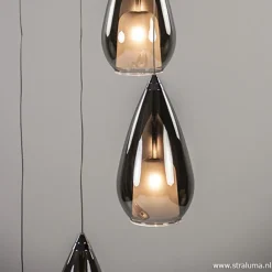Smokey glazen vide-hanglamp chroom><noscript><img width=