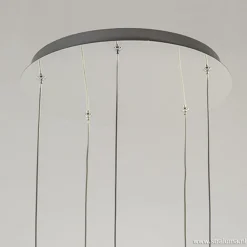Smokey glazen vide-hanglamp chroom><noscript><img width=