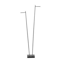 Staande 2-lichts leeslamp zwart 2xpushdimmer>Straluma Discount